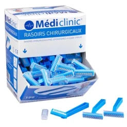 RASOIRS CHIRURGICAUX 2 LAMES POILS LONGS COMED - boîte de 100