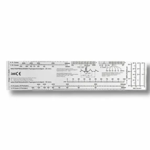 REGLE ECG EN PVC COMPACTE LECTURE TRACE - format poche