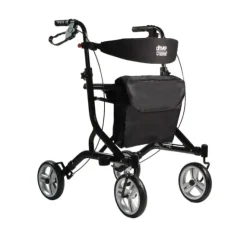 ROLLATOR 4 ROUES PLIABLE ULTRALIGHT LÉGER COLSON - avec sac et porte-canne