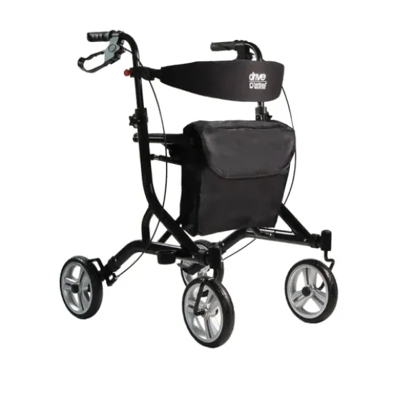 ROLLATOR 4 ROUES PLIABLE ULTRALIGHT LÉGER COLSON - avec sac et porte-canne