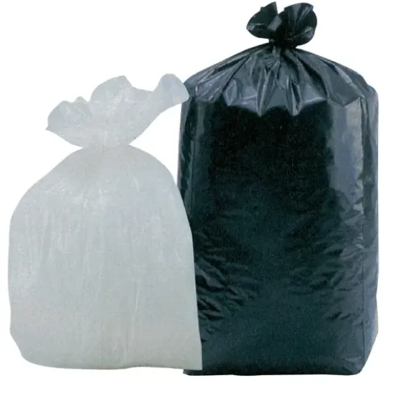 SACS POUBELLES STANDARDS BLANCS POLYÉTHYLÈNE AVEC LIENS - du 5 l au 50 l