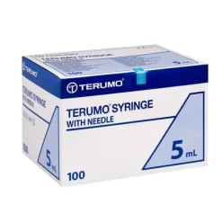 SERINGUES CRISTAL 3 CORPS MONTÉES AVEC AIGUILLE TERUMO - 5 ml boîte de 100