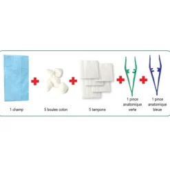 SET DE PANSEMENT P2 - 2 PINCES (BOITE DE 5)