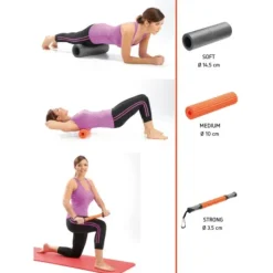 SET ROULEAU 3 EN 1 AUTO-MASSAGE ET RÉÉDUCATION SVELTUS - format 46 cm
