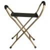SIÈGE PLIANT 4 PIEDS SHOW APPUI MARCHE ET REPOS - bronze et noir