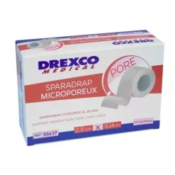 SPARADRAPS MICROPOREUX FIXATION DOUCE MEDICLINIC - 12 rouleaux blancs
