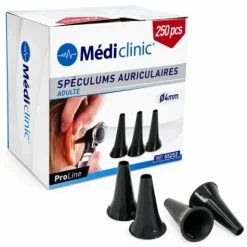 SPÉCULUMS AURICULAIRES UNIVERSEL MEDI'SPEC USAGE UNIQUE MEDICLINIC - boîte de 250