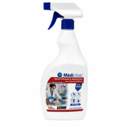 SPRAY DÉSINFECTANT MÉDICLINIC AVEC ALCOOL PRÊT À L'EMPLOI - 750 ml