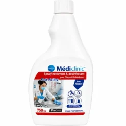 SPRAY DÉSINFECTANT MÉDICLINIC AVEC ALCOOL PRÊT À L'EMPLOI - 750 ml