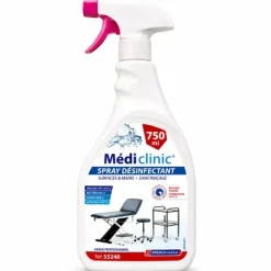 SPRAY NETTOYANT ET DÉSINFECTANT MEDICLINIC PRÊT À L'EMPLOI MEDICLINIC - 750 ml
