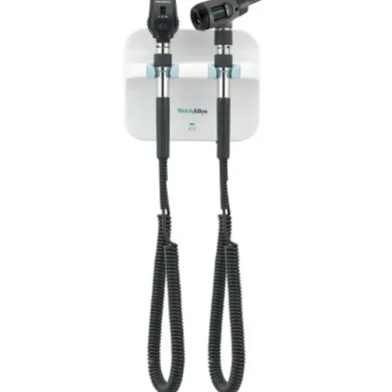 STATION MURALE DIAGNOSTIC 3.5 V MACROVIEW + OPHTALMOSCOPE WELCH ALLYN - 2 poignées
