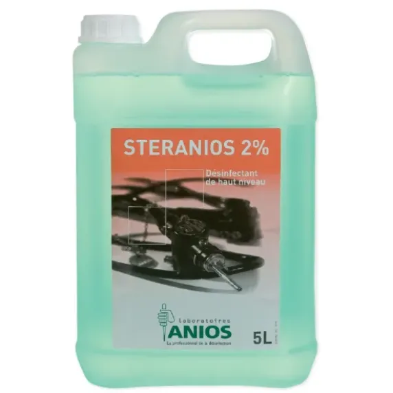 STÉRANIOS 2% DÉSINFECTANT HAUT NIVEAU ANIOS - bidon de 5 l