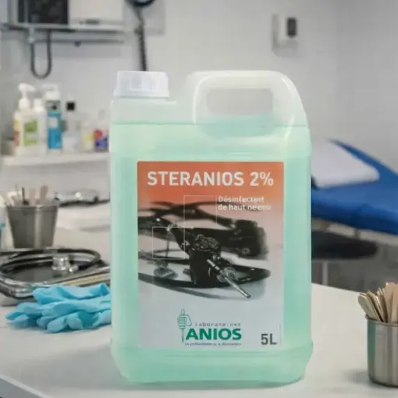 STÉRANIOS 2% DÉSINFECTANT HAUT NIVEAU ANIOS - bidon de 5 l