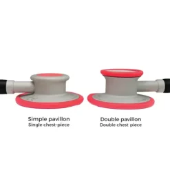 STÉTHOSCOPE PULSE II SIMPLE PAVILLON HAUTE RÉSOLUTION SPENGLER - rouge corail