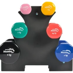 SUPPORT HALTÈRES MAMBO RANGEMENT 6 UNITÉS THERABAND - support pvc
