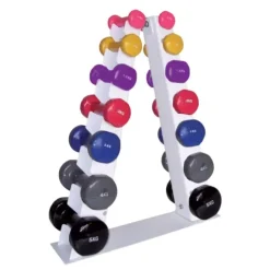 SUPPORT MÉTAL POUR HALTÈRES MAMBO RANGEMENT 7 PAIRES - support seul