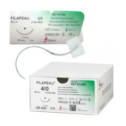 SUTURE FILAPEAU MONOFIL POLYAMIDE BLEU NON RÉSORBABLE PETERS - boîte de 36