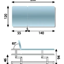 TABLE BOBATH PRO POWER 2 PLANS (VÉRIN 8000N) - 200X120