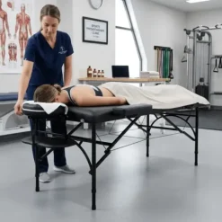 TABLE DE MASSAGE PLIANTE ALPHA ALU LÉGÈRE MEDICLINIC - aluminium