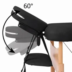 TABLE DE MASSAGE PLIANTE NOIR BOIS - ALPHA WOOD
