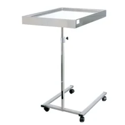 TABLE DE MAYO INOX RÉGLABLE EN HAUTEUR CE - plateau 70 x 45 cm
