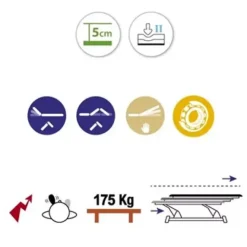 TABLE ÉLECTRIQUE BIELLE SPECIALITES T15 62 X 200 CM SANS TROU FACIAL