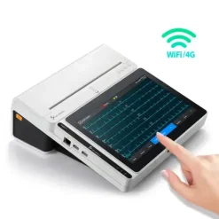 TABLETTE ECG T180 12 PISTES AVEC BASE IMPRIMANTE LEPU MEDICAL - blanc