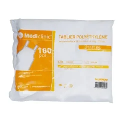 TABLIERS JETABLES POLYÉTHYLÈNE SACHET DE 100