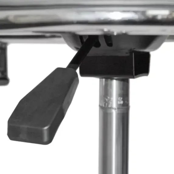 TABOURET D'EXAMEN AVEC DOSSIER PIÉTEMENT CHROMÉ 5 BRANCHES - hauteur réglable 46 à 60 cm
