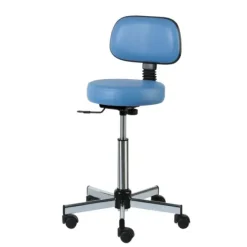 TABOURET LABO AVEC DOSSIER CARINA RÉGLABLE SUR ROULETTES CARINA