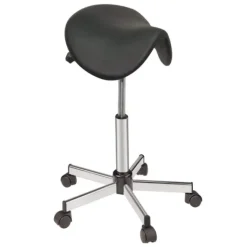 TABOURET PONY ASSISE ERGONOMIQUE HAUTEUR RÉGLABLE - noir