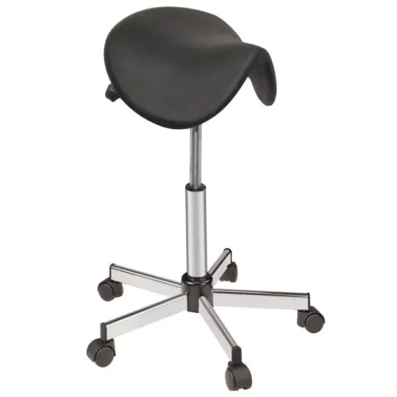 TABOURET PONY ASSISE ERGONOMIQUE HAUTEUR RÉGLABLE - noir