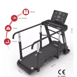 TAPIS DE COURSE MED 740 AVEC BARRE ET INCLINAISON CARE - avec barre