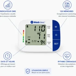 TENSIOMÈTRE ÉLECTRONIQUE AUTOMATIQUE AU BRAS MEDITENSIO BPM-55