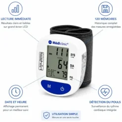 TENSIOMÈTRE POIGNET AUTOMATIQUE MEDITENSIO PGW26
