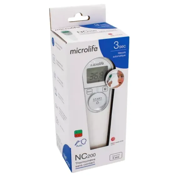 THERMOMÈTRE INFRAROUGE SANS CONTACT NC 200 MESURE RAPIDE MICROLIFE