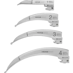 TROUSSE DE LARYNGOSCOPE F.O. LED HEINE - 4 lames