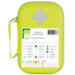 TROUSSE DE SECOURS 2 PERSONNES JAUNE FLUO FARMOR - jaune fluo