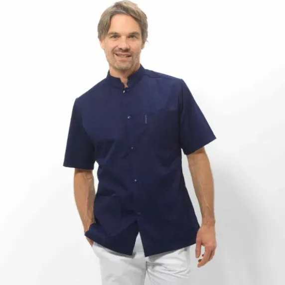 TUNIQUE MÉDICALE HOMME ALDO COL MAO MANCHES COURTES - plusieurs tailles et coloris