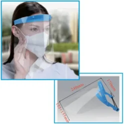 VISIÈRE ROTATIVE ÉLASTIQUE DE SERRAGE PET ANTI-BUÉE - 240 x 170 mm