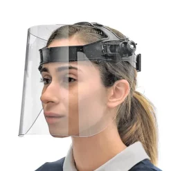 VISIÈRE ROTATIVE PRO BANDEAU AJUSTABLE ÉCRAN PET - visière montée