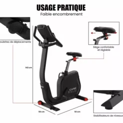 VÉLO D'APPARTEMENT ERGOMÈTRE TELIS CONNECTÉ CARE - usage professionnel