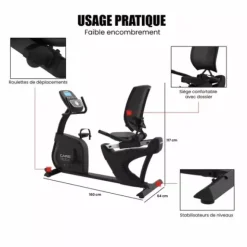 VÉLO SEMI-ALLONGÉ TELIS RS ERGOMÈTRE CONNECTÉ CARE - usage professionnel